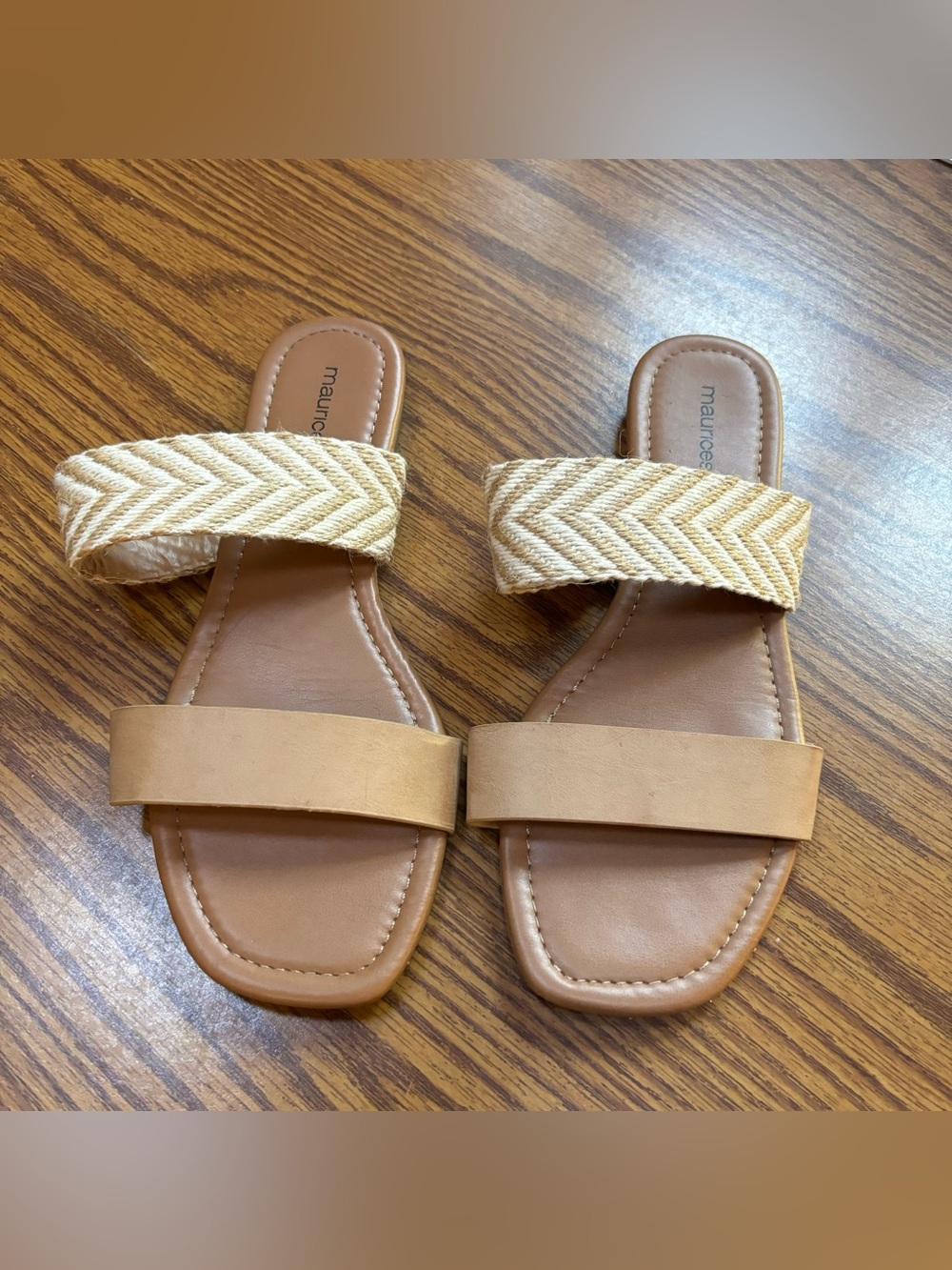 Maurices Tan Slide Sandals for Women Sz 8
